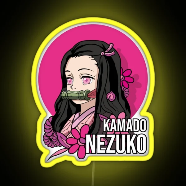 Nezuko Kamado Kimetsu No Yaiba RGB Neon Sign