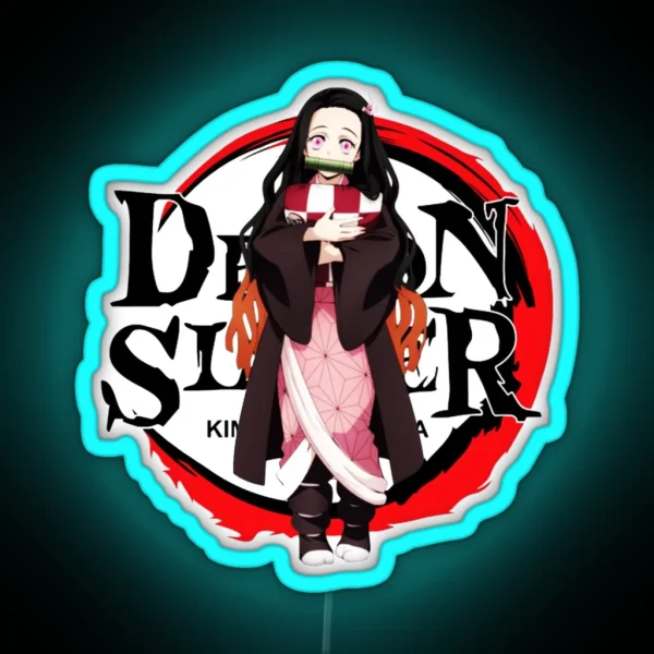 Nezuko Kamado Kimetsu No Yaiba RGB Neon Sign