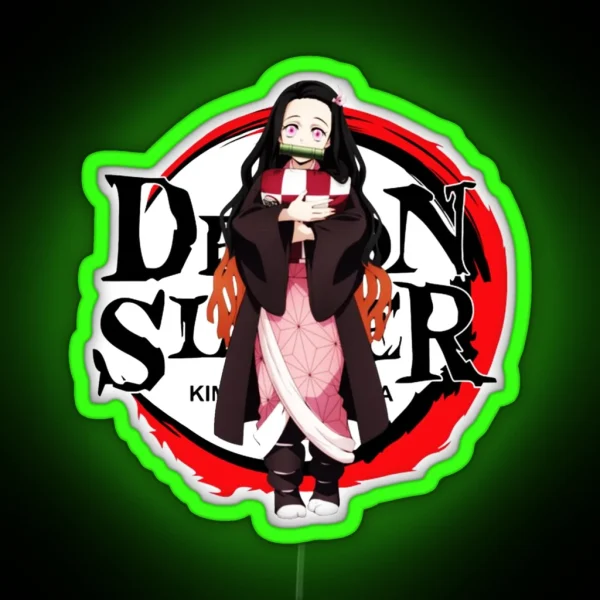 Nezuko Kamado Kimetsu No Yaiba RGB Neon Sign