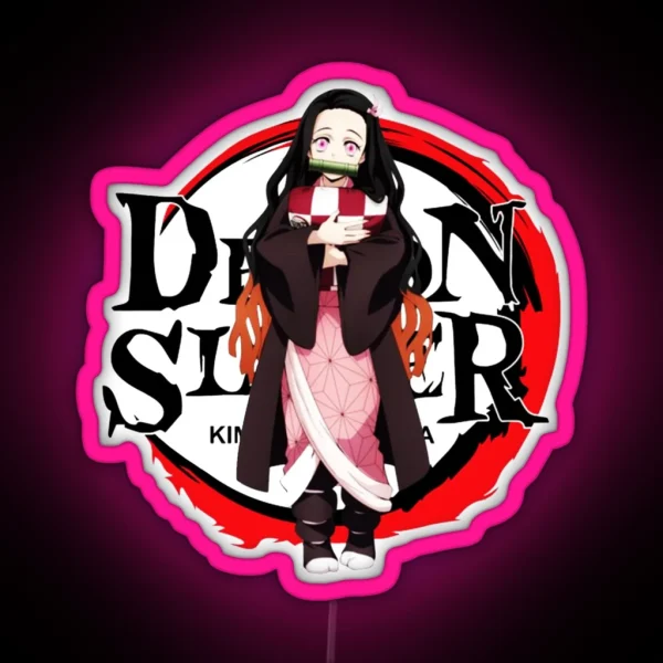 Nezuko Kamado Kimetsu No Yaiba RGB Neon Sign