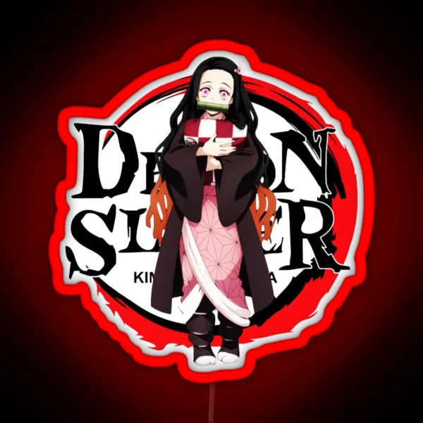 Nezuko Kamado Kimetsu No Yaiba RGB Neon Sign