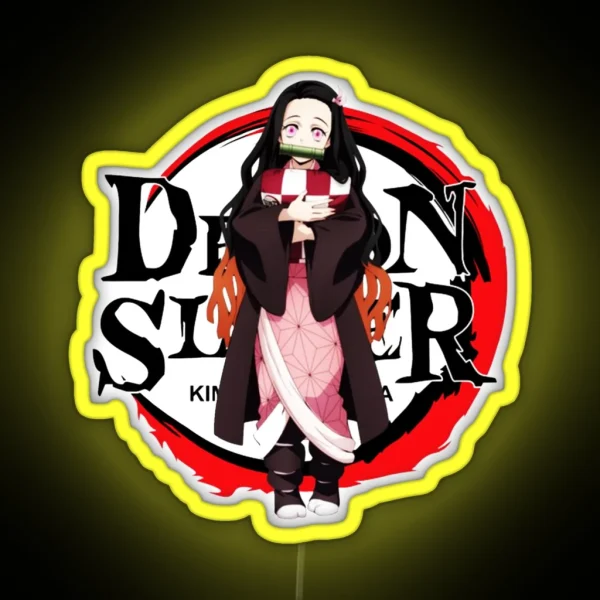 Nezuko Kamado Kimetsu No Yaiba RGB Neon Sign