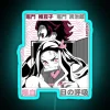 Nezuko Demon Slayer RGB Neon Sign in Blue