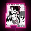 alt text: "Neon RGB Sign displaying 'nezuko' in pink colors.