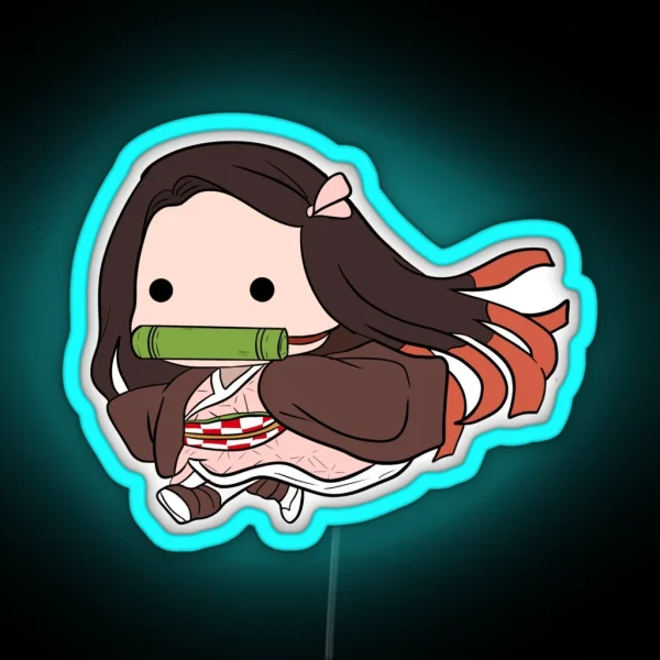 Nezuko Running RGB Neon Sign