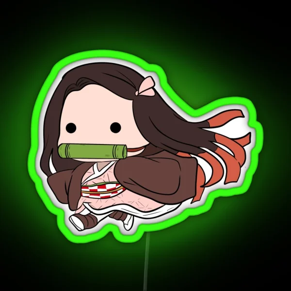 Nezuko Running RGB Neon Sign
