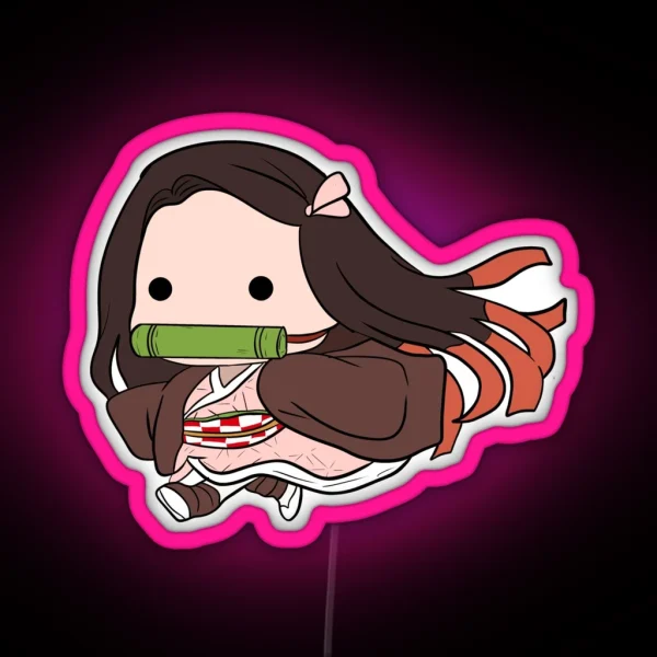 Nezuko Running RGB Neon Sign