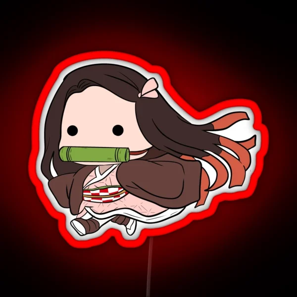 Nezuko Running RGB Neon Sign