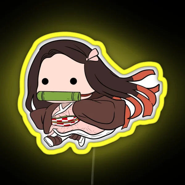 Nezuko Running RGB Neon Sign
