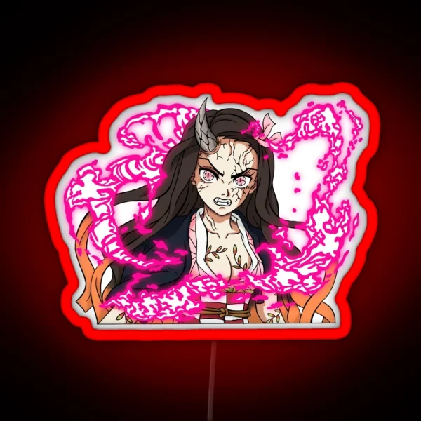 Nezuko Transformation RGB Neon Sign