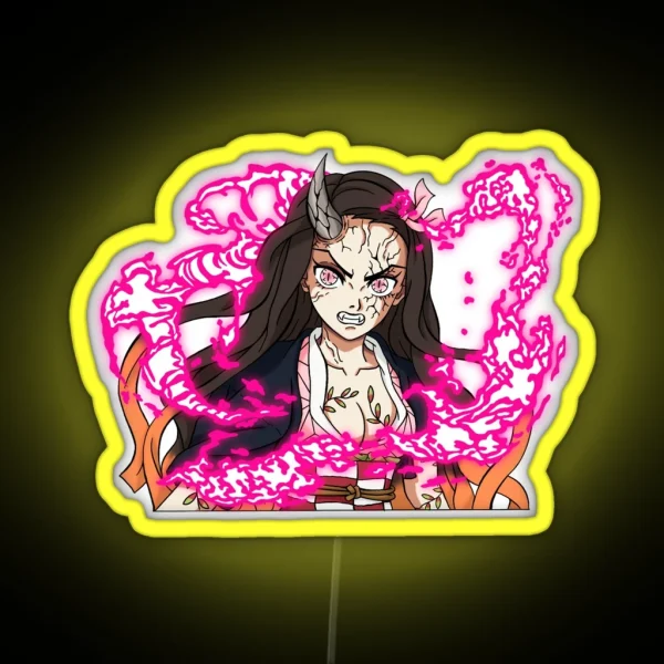 Nezuko Transformation RGB Neon Sign