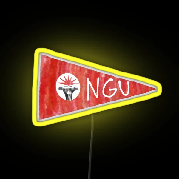 NGU Watercolor Athletics Flag RGB Neon Sign