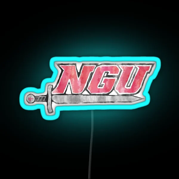 NGU Watercolor Sword Insignia RGB Neon Sign