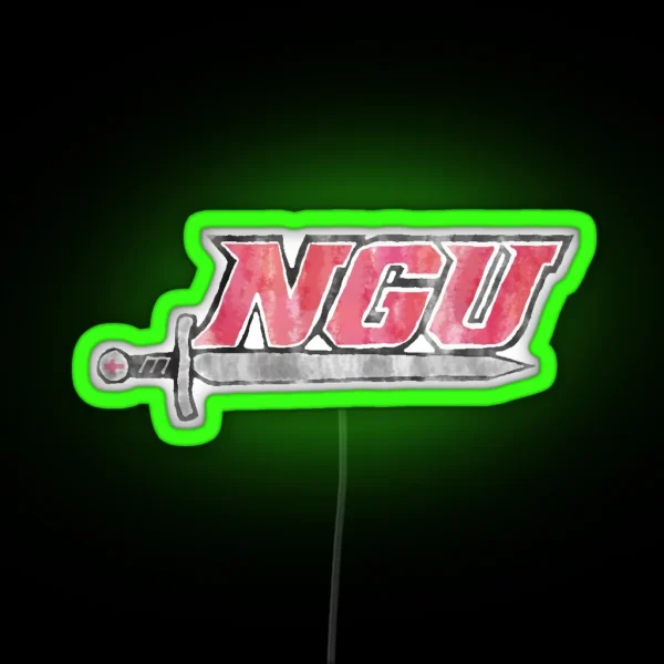 NGU Watercolor Sword Insignia RGB Neon Sign