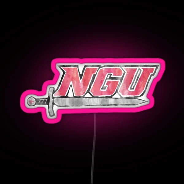 NGU Watercolor Sword Insignia RGB Neon Sign