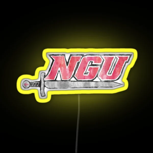 NGU Watercolor Sword Insignia RGB Neon Sign