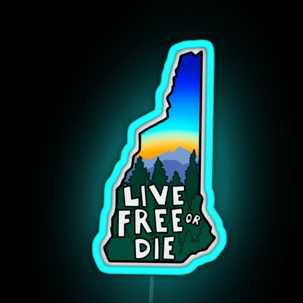 NH Live Free Or Die RGB Neon Sign