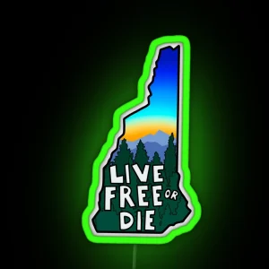 NH Live Free Or Die RGB Neon Sign