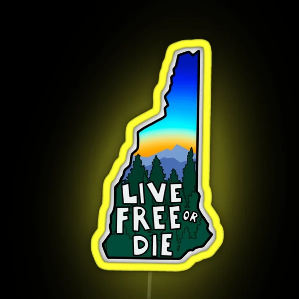 NH Live Free Or Die RGB Neon Sign