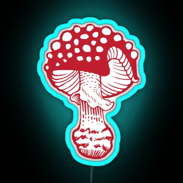 Nibbled Fly Agaric Red RGB Neon Sign