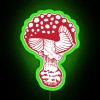 nibbled fly agaric mushroom neon sign with RGB lighting.