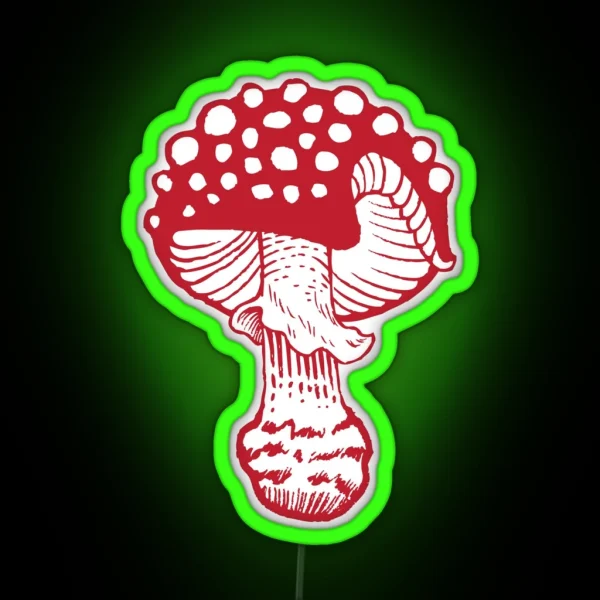Nibbled Fly Agaric Red RGB Neon Sign