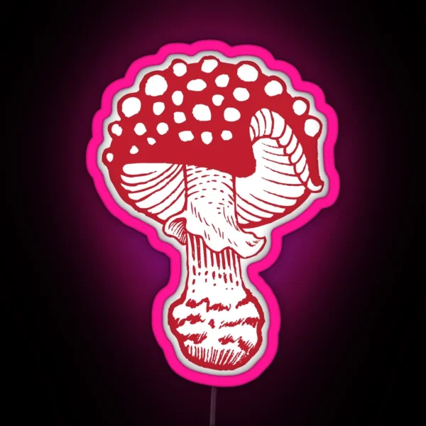 Nibbled Fly Agaric Red RGB Neon Sign