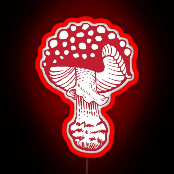 Nibbled Fly Agaric Red RGB Neon Sign