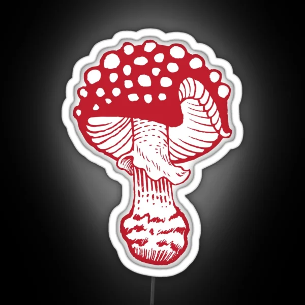 Nibbled Fly Agaric Red RGB Neon Sign
