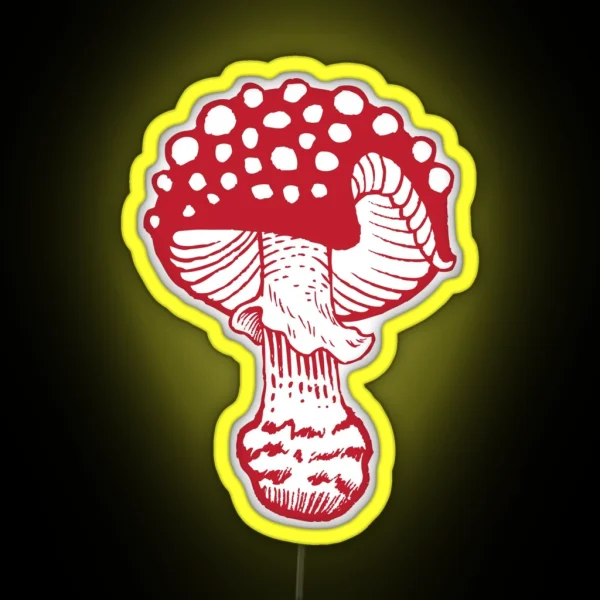 Nibbled Fly Agaric Red RGB Neon Sign