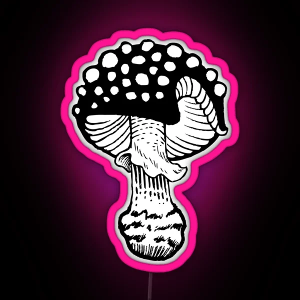 Nibbled Fly Agaric RGB Neon Sign