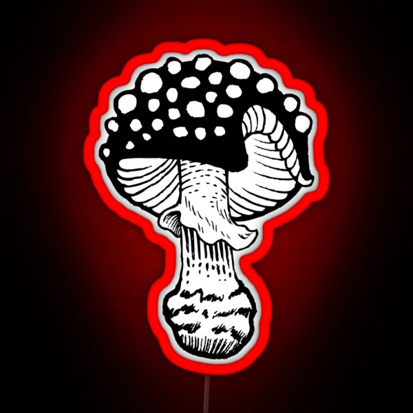 Nibbled Fly Agaric RGB Neon Sign