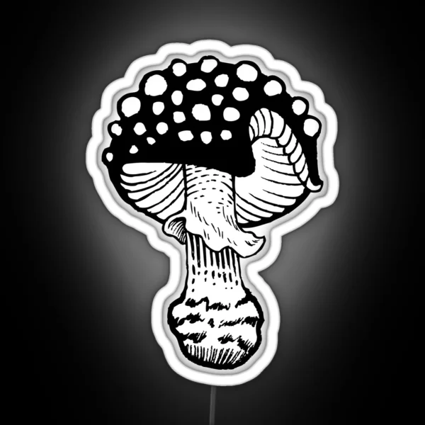 Nibbled Fly Agaric RGB Neon Sign
