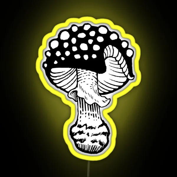 Nibbled Fly Agaric RGB Neon Sign