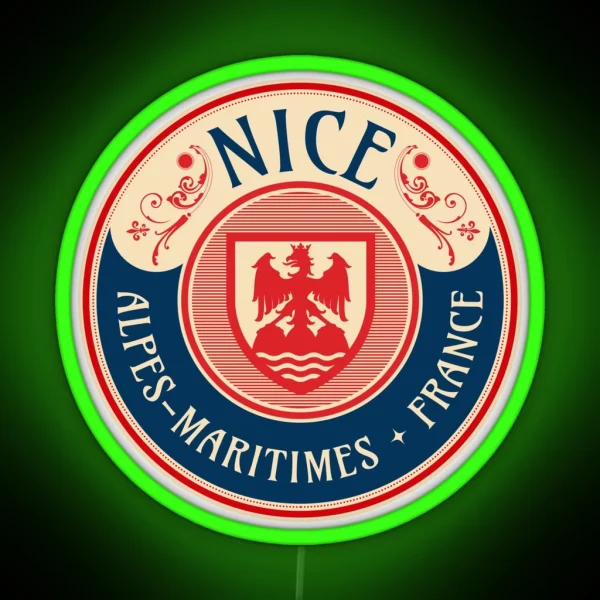 Nice Alpes Maritimes France Art Nouveau Led Led Design RGB Neon Sign