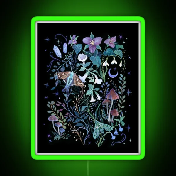 Night Garden Moth RGB Neon Sign