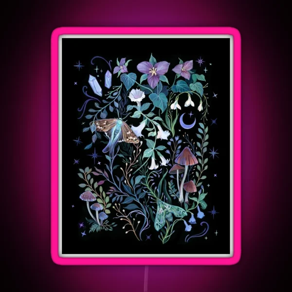 Night Garden Moth RGB Neon Sign