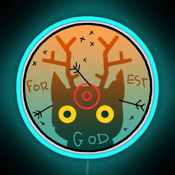 Night In The Woods Forest God RGB Neon Sign