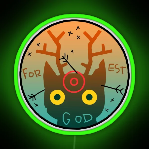 Night In The Woods Forest God RGB Neon Sign