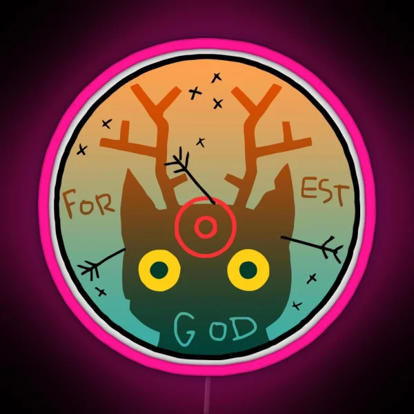Night In The Woods Forest God RGB Neon Sign