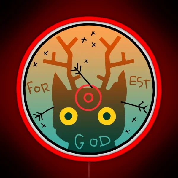 Night In The Woods Forest God RGB Neon Sign