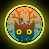 neon forest god night woods rgb sign mystical design