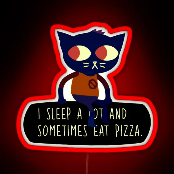 Night In The Woods Pizza RGB Neon Sign