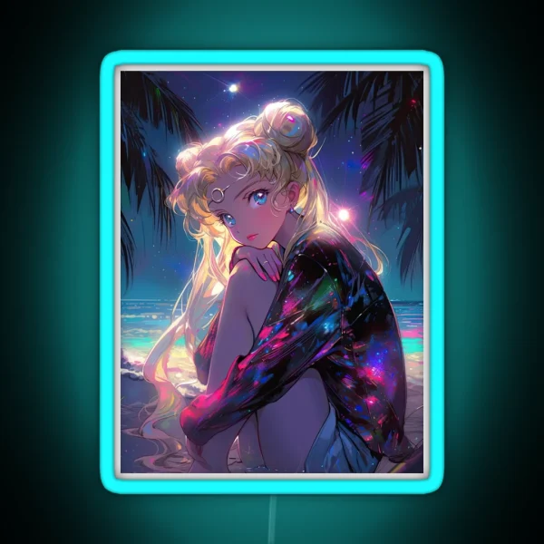 Night Usagi RGB Neon Sign