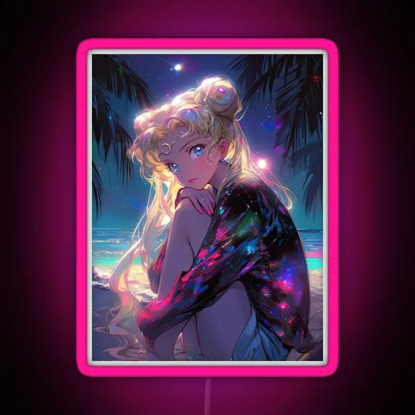 Night Usagi RGB Neon Sign