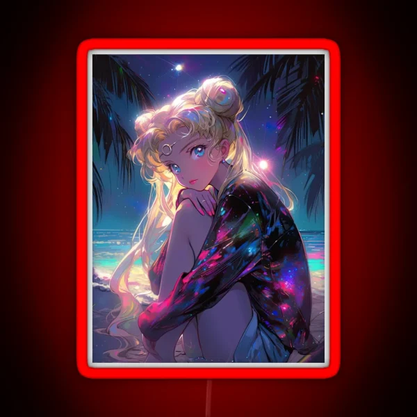 Night Usagi RGB Neon Sign