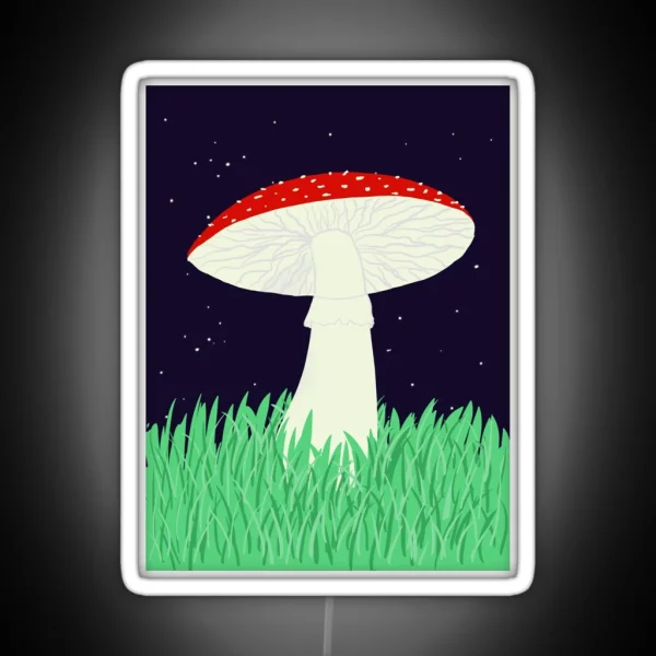 Nighttime Fly Agaric Mushroom RGB Neon Sign