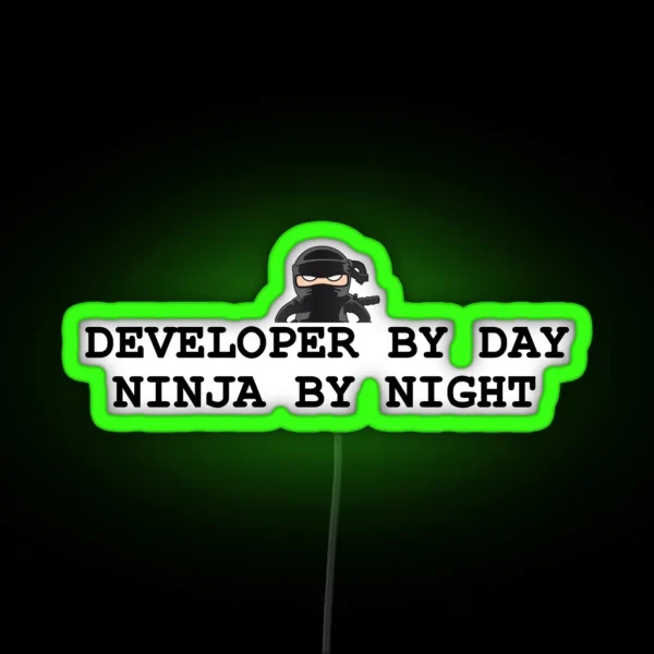 Ninja Developer RGB Neon Sign