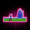 ninja gaiden neon rgb sign pink