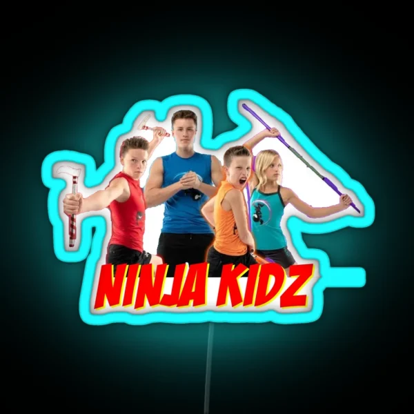 Ninja Kidz Merch For Kids Party RGB Neon Sign